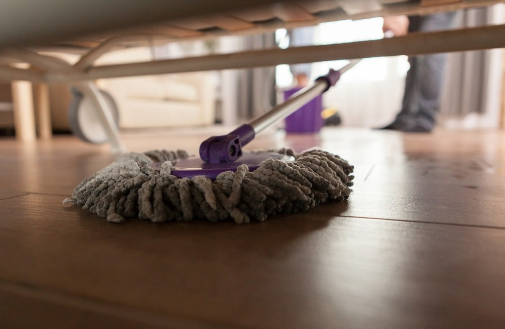 Efficient spin mop for hygienic cleaning