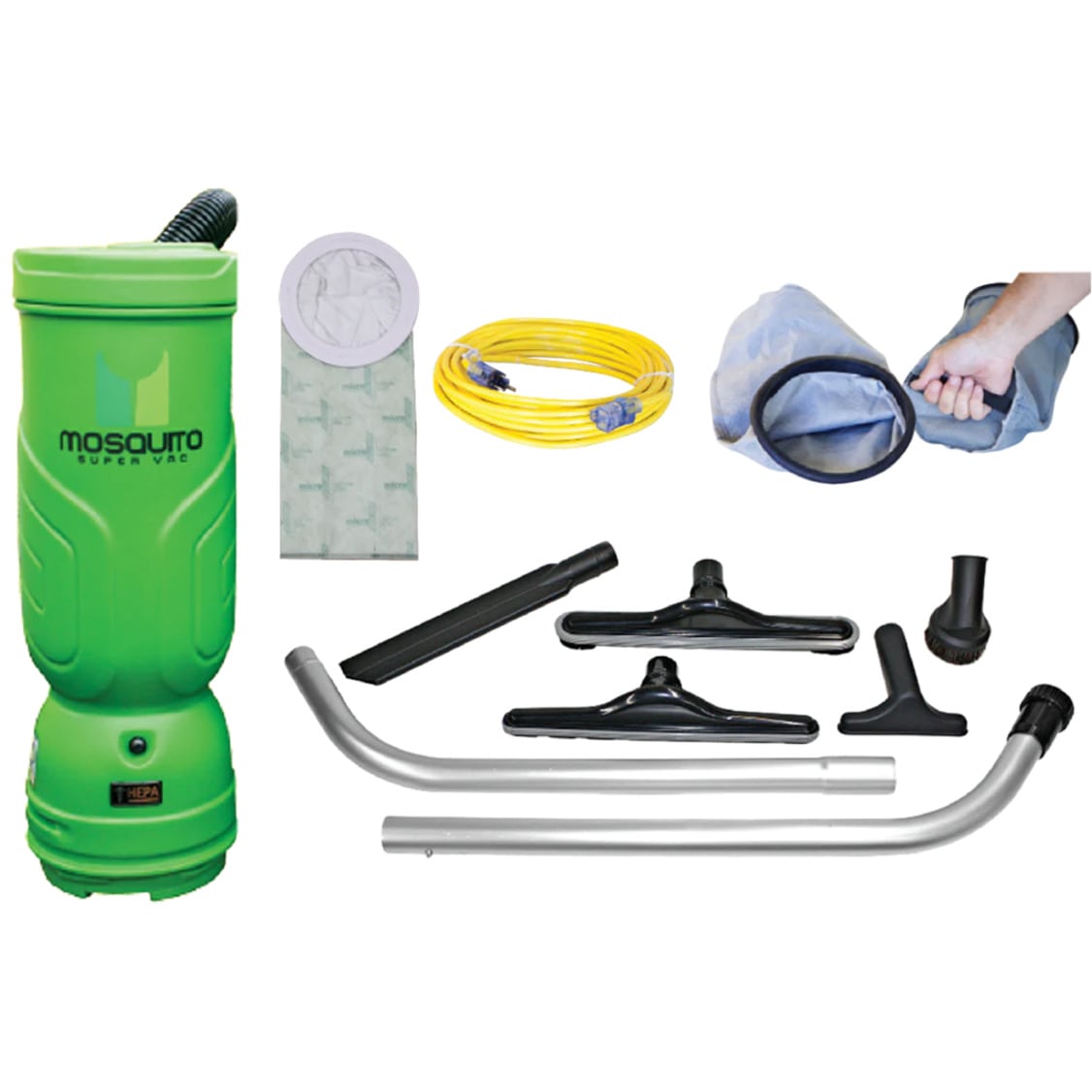 06-1062-SW Mosquito Backpack Vacuums Sidewinder Tool Kit, Ergonomic, GREEN